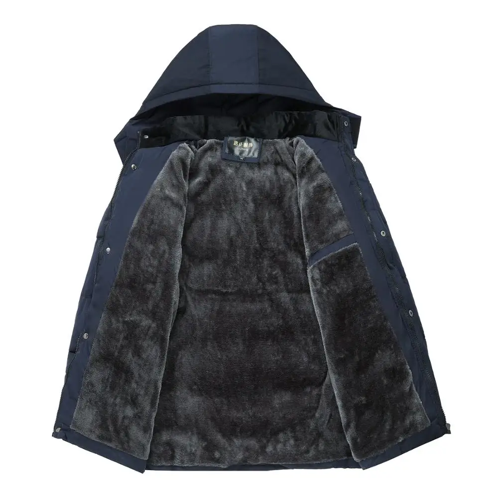 Парка мужская утепленная с капюшоном, теплая ветрозащитная Повседневная Верхняя одежда для отца, ZA300, зима от AliExpress RU&CIS NEW