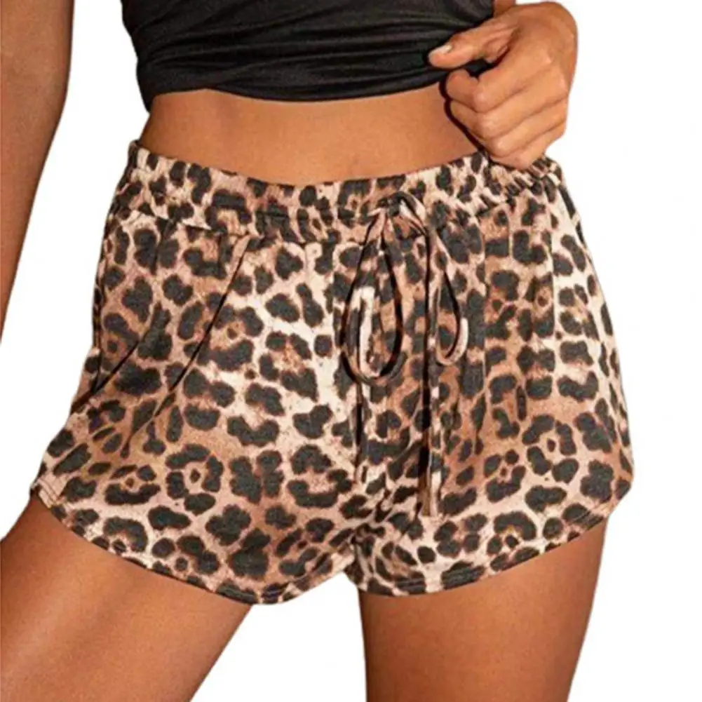 

Women Shorts Leopard Print Breathable Summer Drawstring Loose Short Pants for Beach Summer Ladies Sexy Casual Sports Shorts