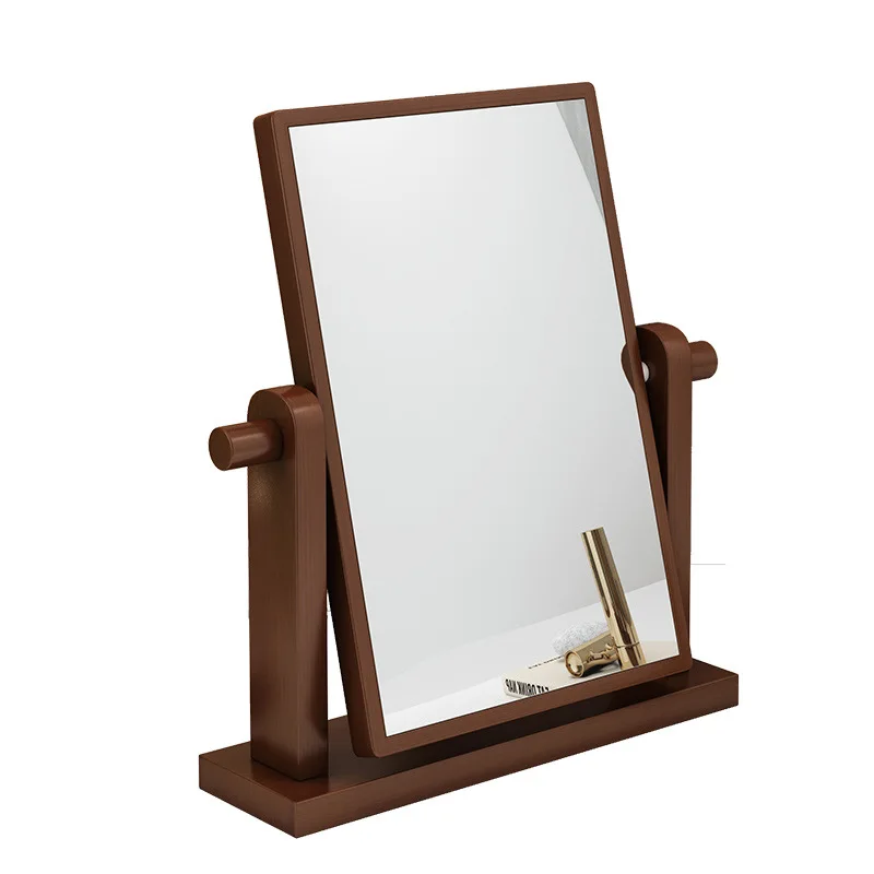 Зеркало из массива дерева HD настольное деревянное зеркало для макияжа