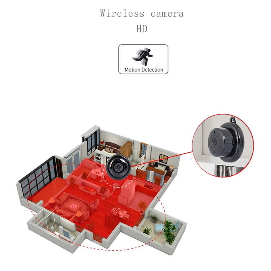 Умная Мини wifi 720P ip-камера Беспроводная маленькая CCTV инфракрасная камера ночного видения Обнаружение движения Домашняя безопасность поддержка дистанционного просмотра