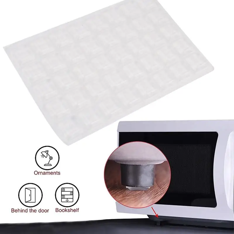 

Rubber Bumper Damper Silicone Feet Pads Trapezoid 12.7*12.7*3.0mm Door Self Adhesive Transparent 40pcs Multi-Function Durable
