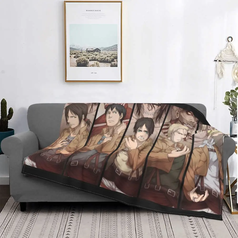 

Attack On Titan AOT Anime Blanket Fleece Soft Unisex Throw Blankets for Bed Car Bedspreads