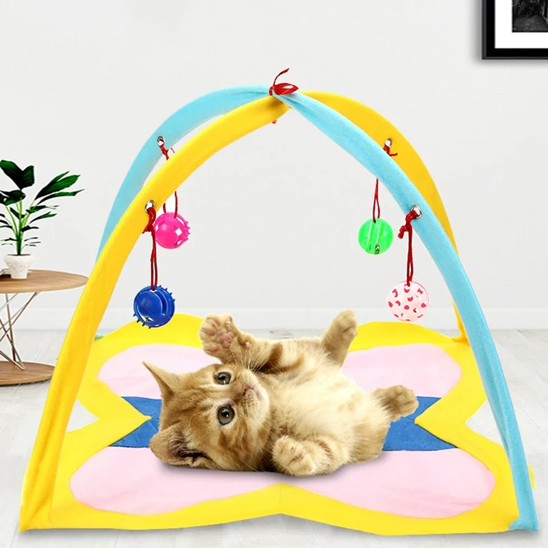 Кошка играть спальный тент Гамаки Кровать для сна складной котенок мат с