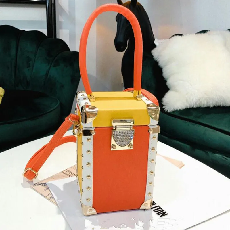 Новое поступление коробка из искусственной кожи сумка клатч вечерняя сумочка BS010