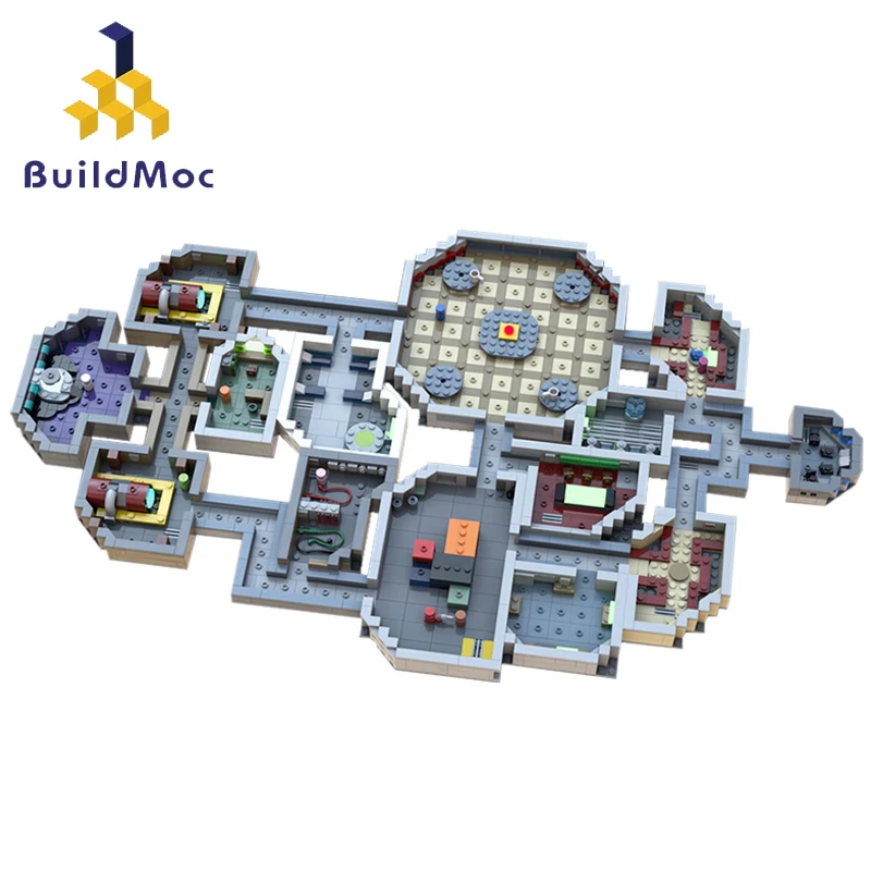 Buildmoc Горячая игра MOC 53670 в Skeld микро космический корабль модель карты строительные