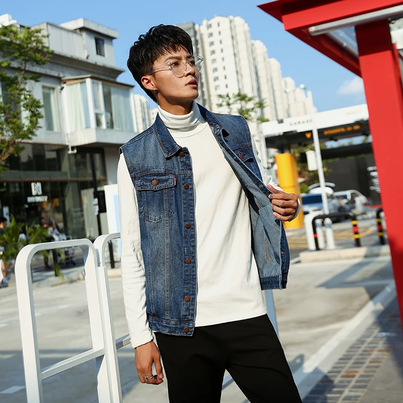 2020 New Fashion Mens Vest Outerwear Coats Causal Daily Various Printing Styles Streetwear Large Size S-7XL Demin Clothes | Мужская