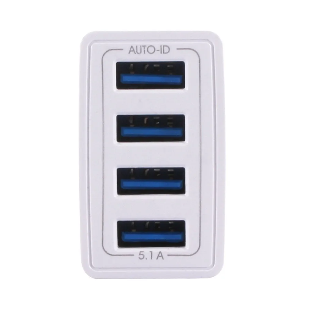 Зарядное устройство с 4 USB-портами 3 в 1 тройная вилка европейского стандарта А