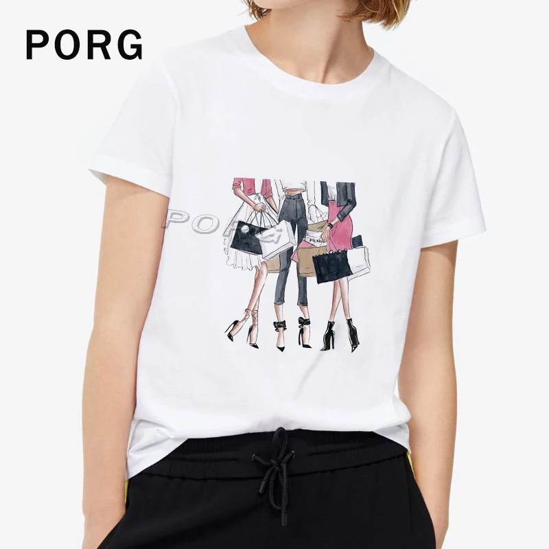 2019 повседневные женские футболки в стиле Харадзюку уличная одежда кавайные