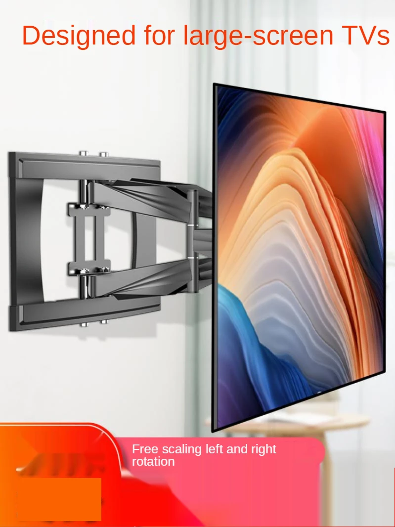 

55-100 Inch Universal Tv Rack Telescopic Rotating Wall Hanging Large Screen Wall Hanging Shelf