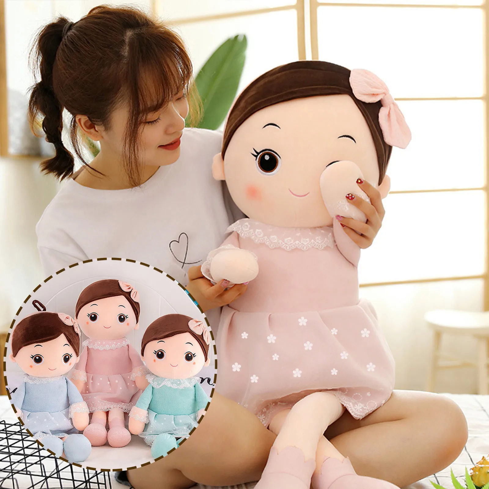 14 Inch Fashion Girl Doll Handmade Rag Dolls For Home Decoration And Interior Design Gift Toy Plush Toys Series Soft Child | Дом и сад