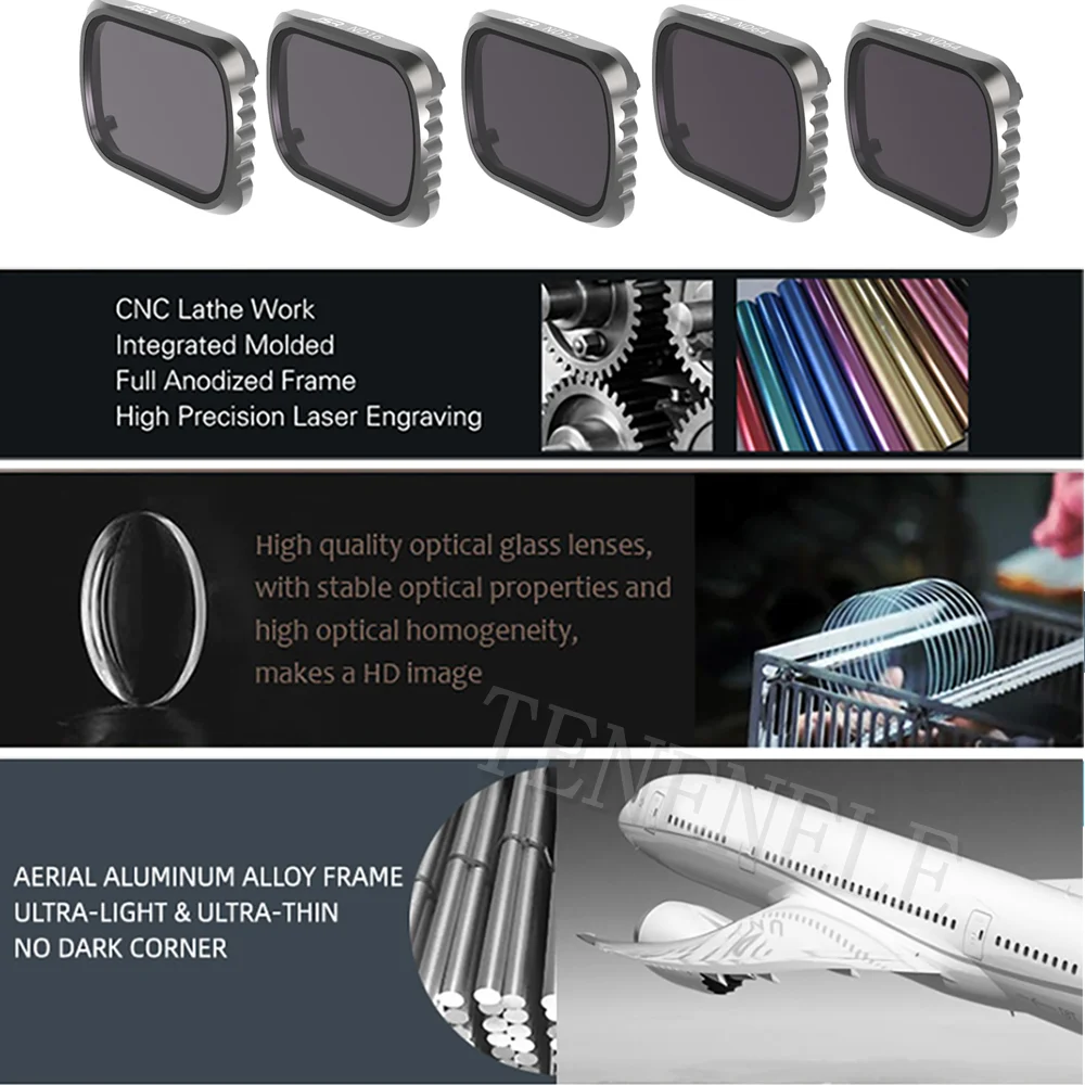 

Camera Accessories For DJI Mavic Air 2S Lens Filter Set UV/CPL/ND/PL16/32/64 ND1000 Neutral Density Polar For Mavic Air 2S Kit