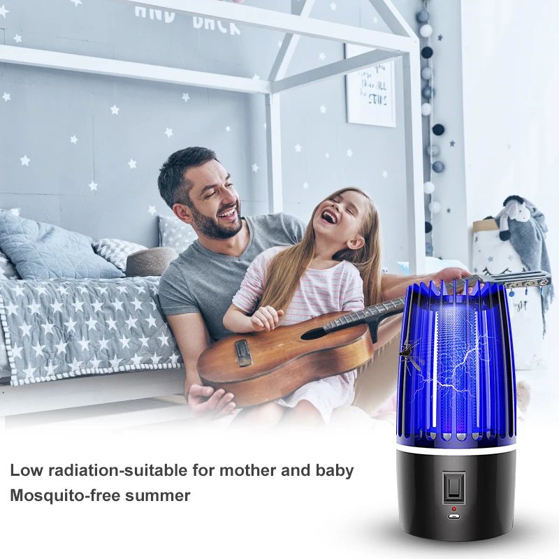 Отпугиватель комаров электронная лампа ловушка для насекомых от и мух офиса