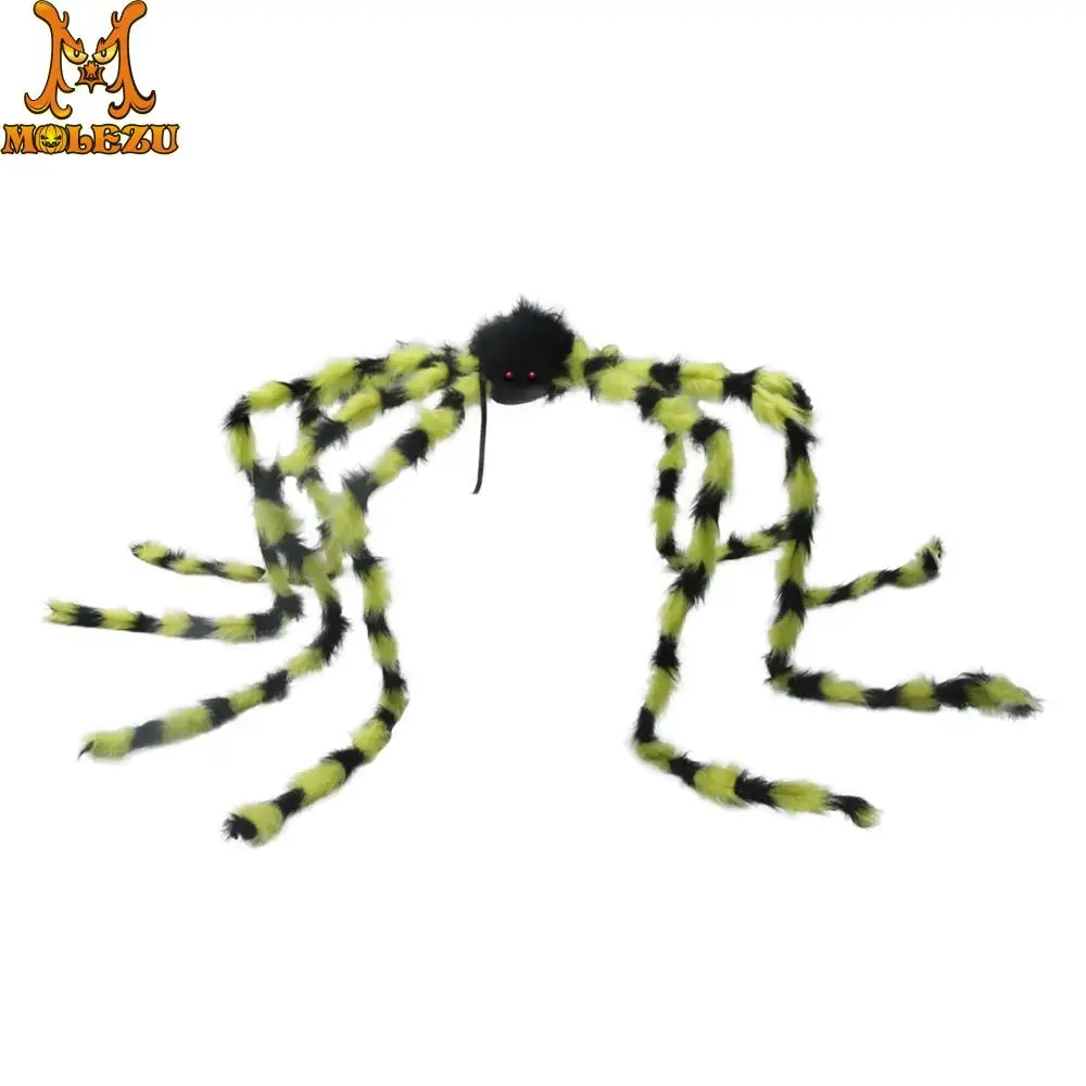 Гигантский паук Molezu украшение на Хэллоуин Тарантул реалистичные длинные черные