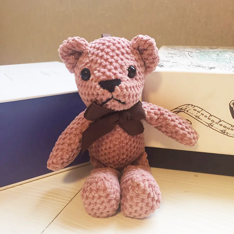 

18-20CmTeddy Bear Knuffels Leuke Jurk Konijn Hanger PoppenNew Pineapple Teddy Bear Plush DollToy Backpack Pendant KeychainCotton