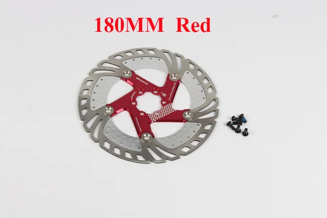 Горный велосипед тормозные диски Mtb/DH 160/180/203 мм быстрое охлаждение плавающий диск тормозной ротор для велосипеда велосипед аксессуары части - Цвет: 180mm red