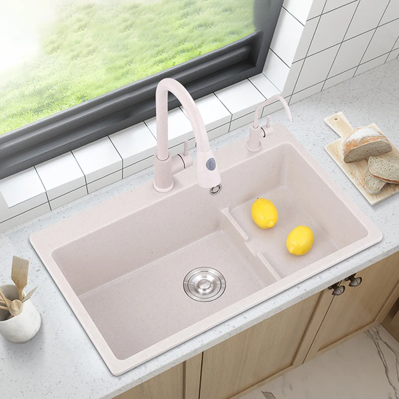 

Quartz Basket Kitchen Sink Undermount Soap Dispensor Grohe Vegetables Drain Sinks Bathroom Cocina Accesorio Home Improvement YQ