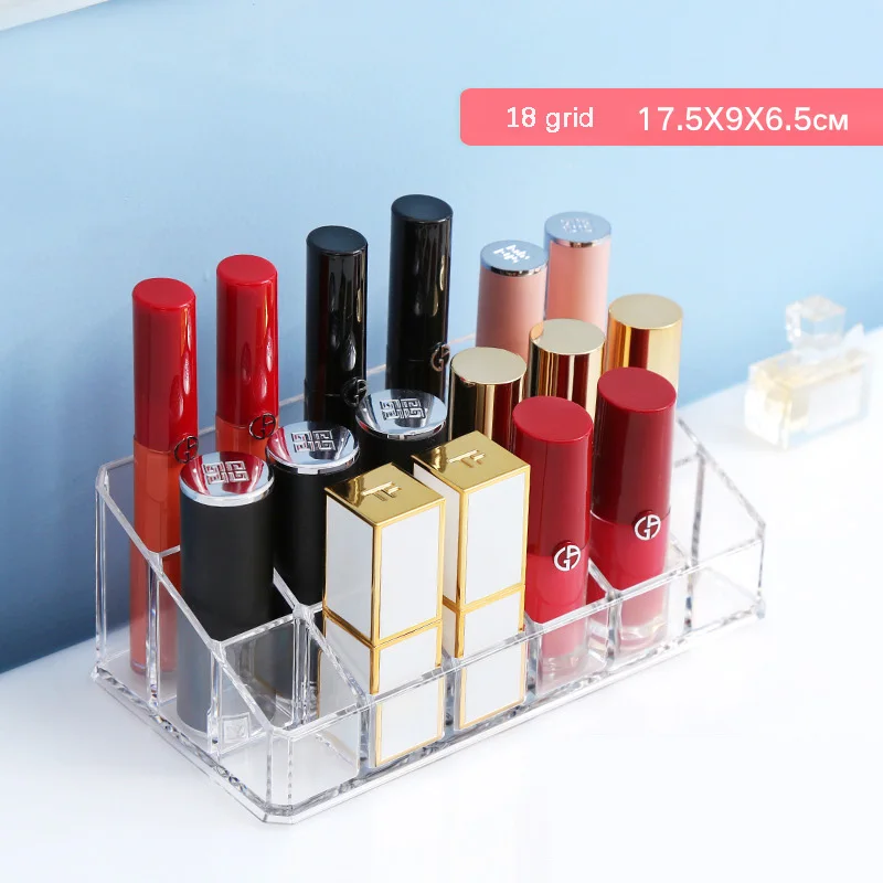 Прозрачный акриловый держатель для губной помады новый модный ящик хранения губ