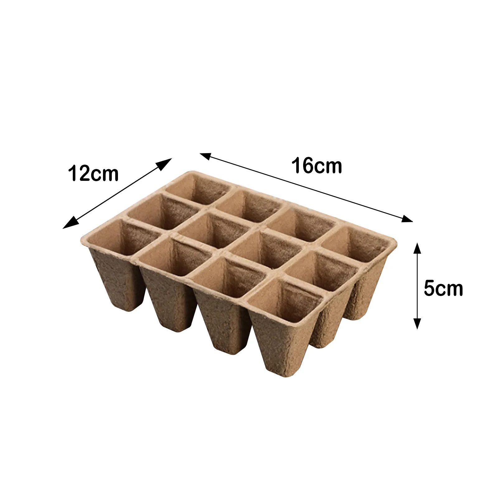 

12-Hole Seedling Tools Seed Nursery Cup Kitpulp Seedling Tray Planter Organic Growing Tray Biodegradable Garden Supplies 5/10pcs