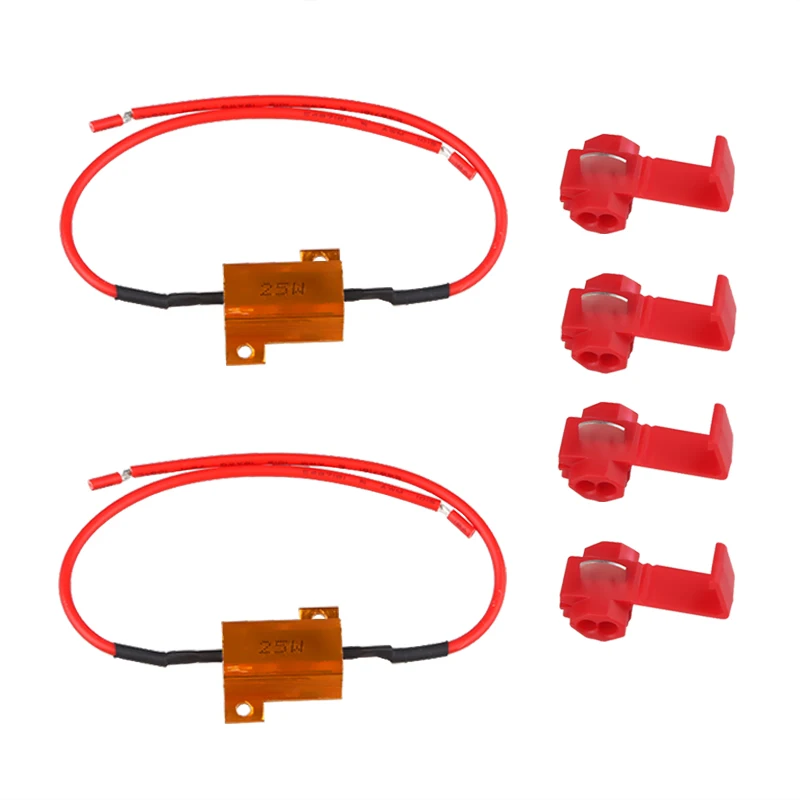 2 шт. светодиодный декодер 25 Вт Ом с низким энергопотреблением 12 В | Автомобили и