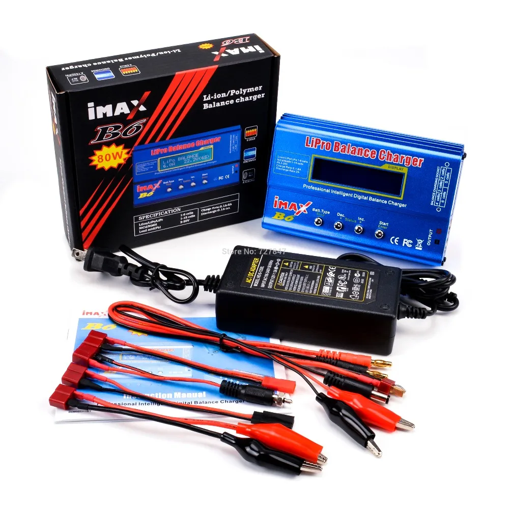 B6 and 12V 5A US iMAX B6 ЖК-экран цифровой RC Lipo NiMh батарея баланс зарядное устройство Dis зарядное устройство 80 Вт+ AC конвертер адаптер DC 12 В/5A - Цвет: B6 and 12V 5A US