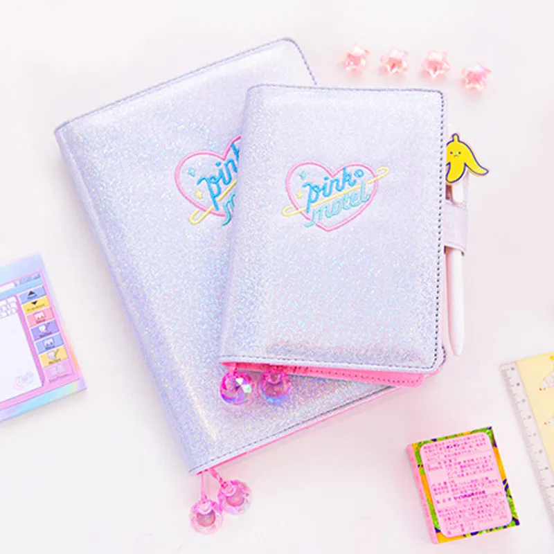 

Bentoy Laser Journal Planner Schedule Book Milkjoy A6 A5 Loose-Leaf Notebook Dairy Notepad HOBO Card Holder Credit Cover Case