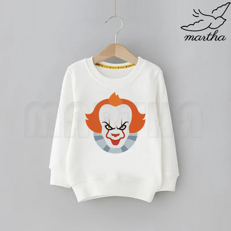 Pennywise/Детские толстовки с капюшоном и милым принтом из мультфильма пугающий