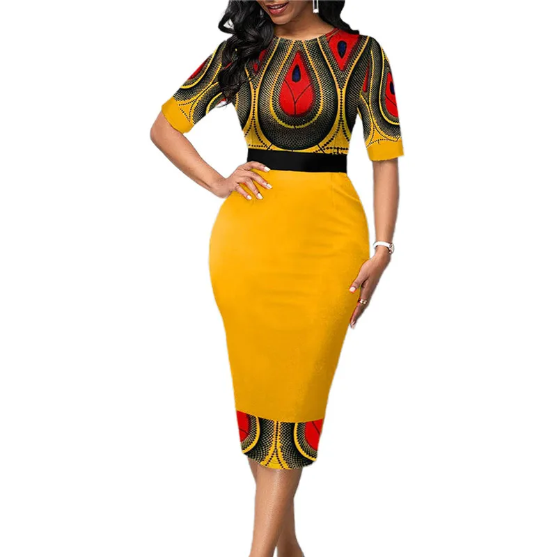 Женское платье с коротким рукавом элегантное макси круглым вырезом и