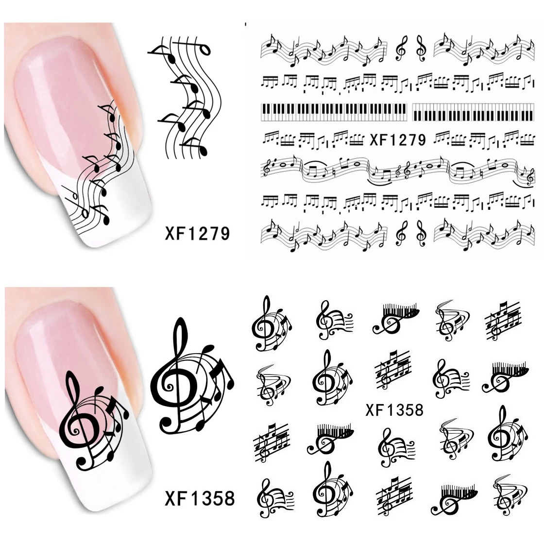 5 листов/партия водостойкие наклейки для ногтей|Стикеры и наклейки| |