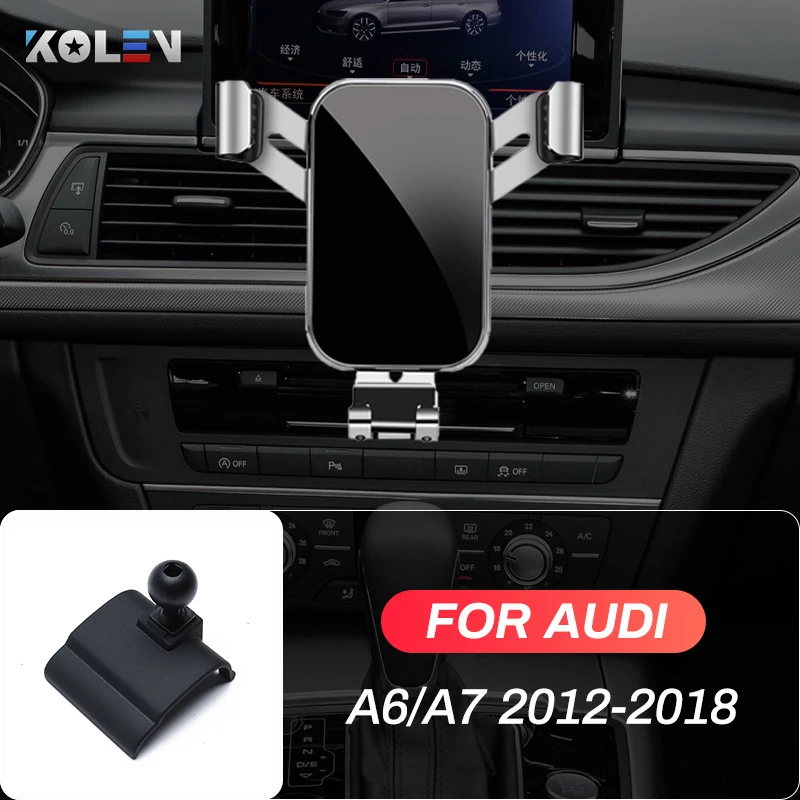 Soporte de teléfono móvil para coche para Audi A6 A7 2012 2013 2014 2015-2018, soporte de gravedad para GPS, montaje especial, accesorios de soporte de navegación