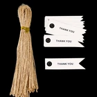 50 шт. ручной работы с любовью Подарочные Метки DIY бирки спасибо крафт-бумага, ярлыки для подарков ярлыки со строкой Обёрточная бумага этикетка бирки комплект