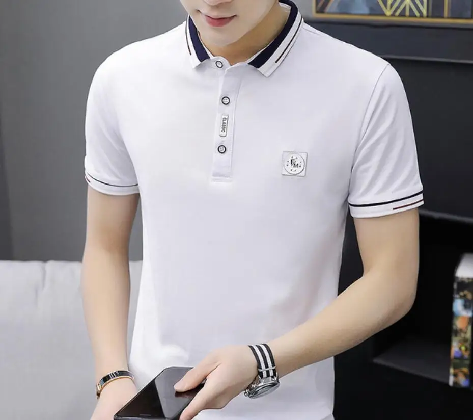 

2019 New Hot Sale Summer Fashion Brand Men Polo Shirt Solid Color Slim Fit Shirt Men Cotton Polo Shirts Casual Shirts