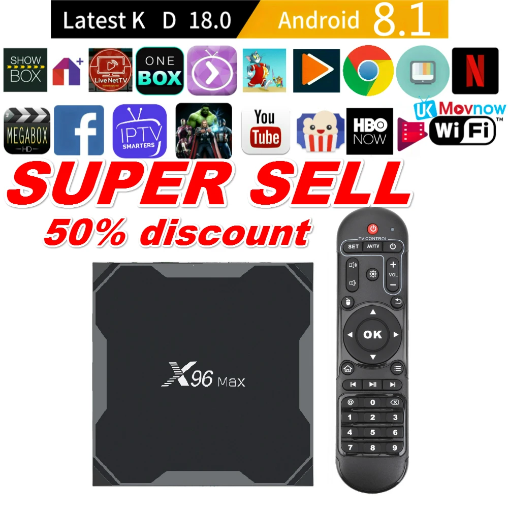 X96 Max Android tv BOX 8 1 OS Amlogic S905X2 DDR4 четырехъядерный процессор Dual 2 4G + 5G Wifi Bluetooth 1000M H.265 4K HD