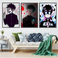 printed pictures home decoration wall artwork mob psycho nordic style modular japan anime poster canvas painting living room