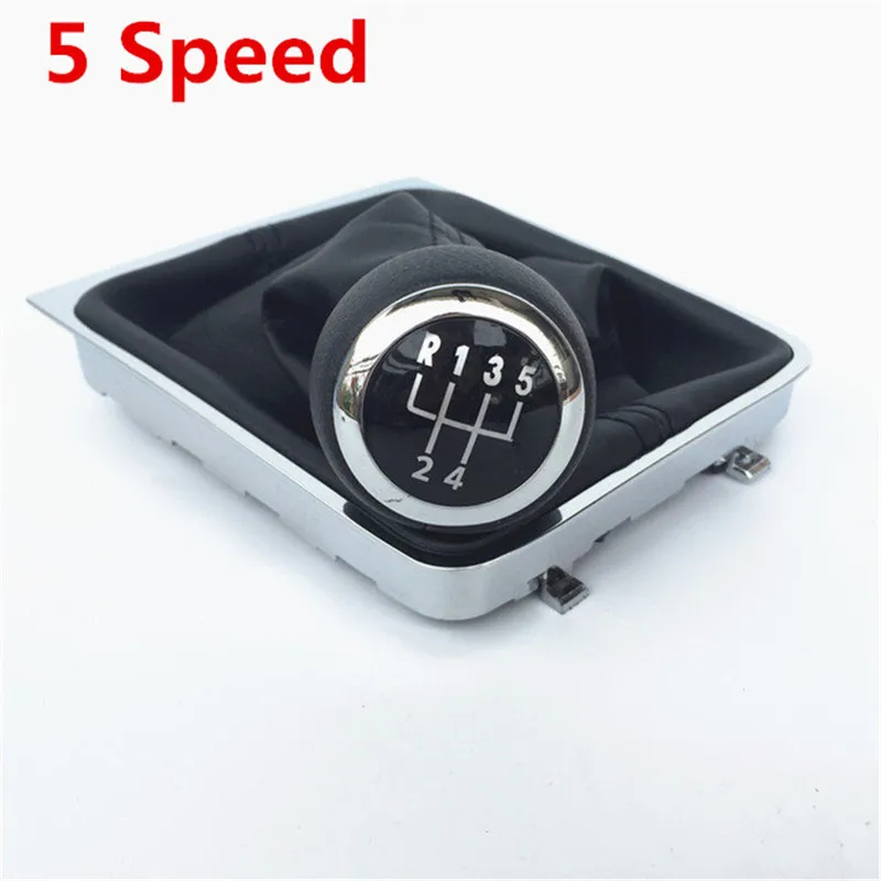 5 Speed Boot 5/6 Скорость машина для укладки ручной Шестерни рычаг переключения передач Stick ручка-паяльник для Volkswagen VW Passat B6 2005 2006 2007 2008 2009 2011 - Название цвета: 5 Speed Boot
