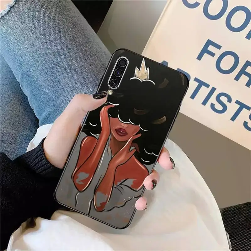 

Afro Girl Magic Queen Melanin Poppin Phone Case For Samsung galaxy S 9 10 20 A 10 21 30 31 40 50 51 71 s note 20 j 4 2018 plus