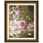 Набор для вышивки крестиком розы, 18ct 14ct 11ct, белая парусиновая ткань, хлопковая нить, вышивка, сделай сам, ручная работа, рукоделие