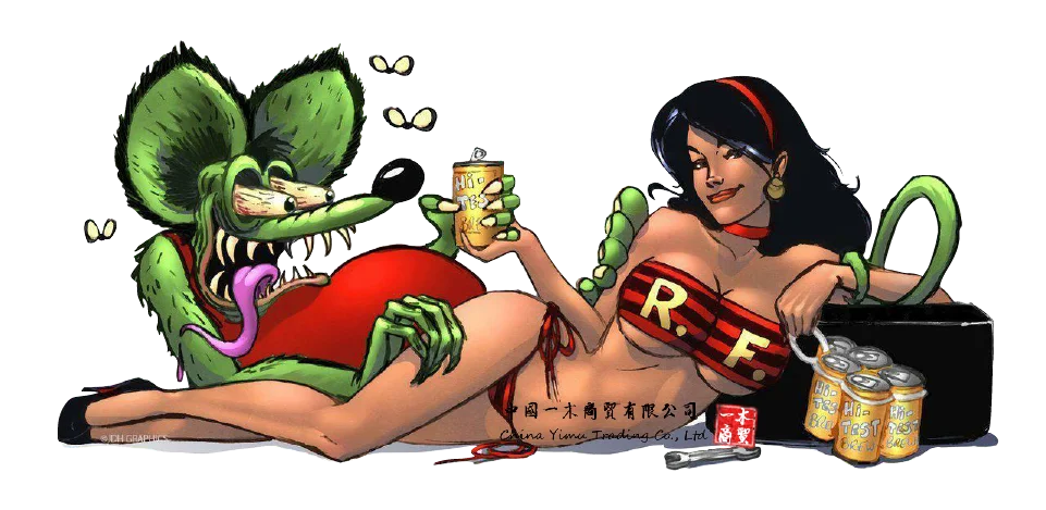 

Крыса Fink Pinup девушка виниловая наклейка велосипед автомобиль RF храповый классический винтажный