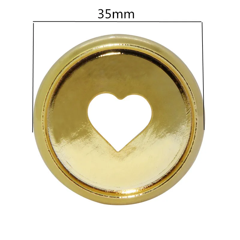 35 мм 20 шт. гальванизированная Пластиковая кольцевая пряжка в форме сердца