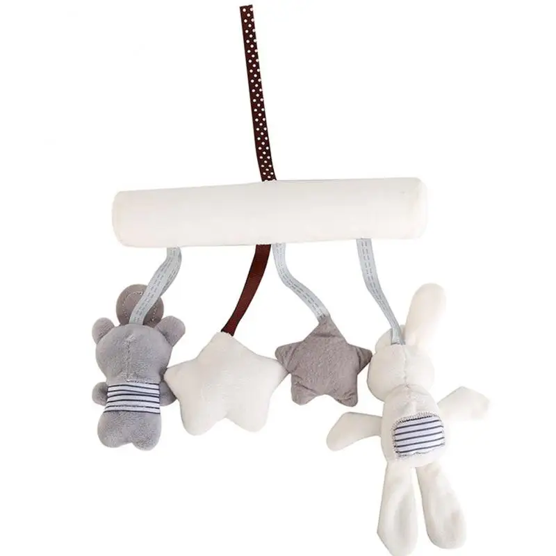 

Creative Infants Cradle Cute Rabbit Plush Toy Baby Hanging Safety Bed Seat Hand Bell Rabbit Stroller Music Cute For Baby Kids