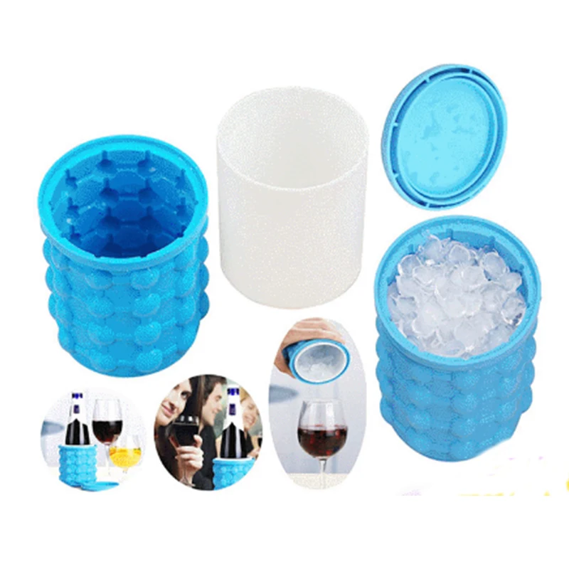 Силиконовая форма для льда портативное ведро экономящее пространство в шкафу