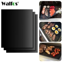 walfos 0 2mm thick ptfe barbecue grill mat 3340cm non stick reusable baking bbq grill mats sheet grill foil bbq liner