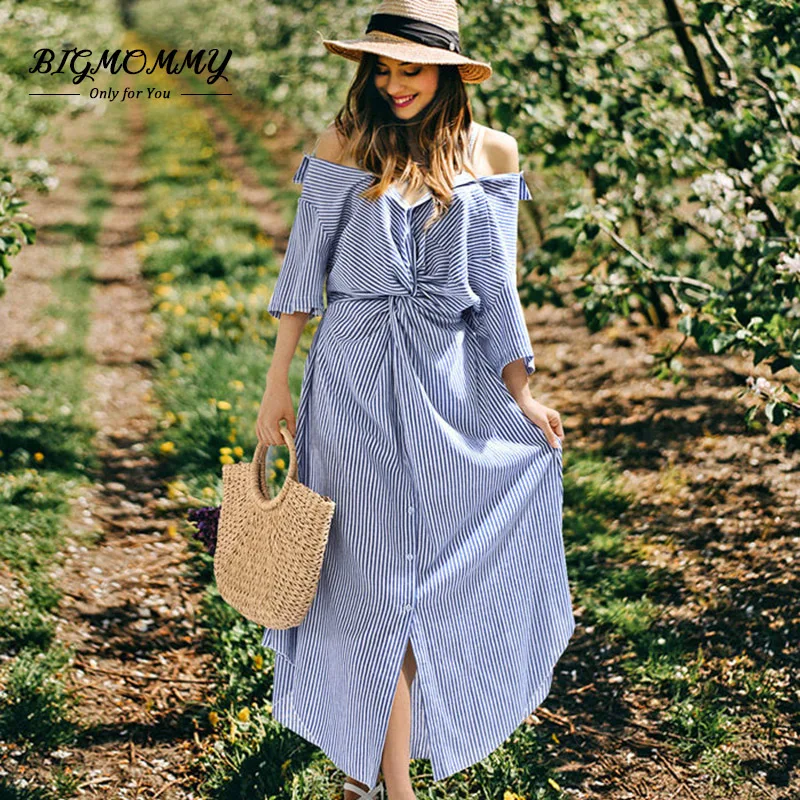 Женское Хлопковое платье с открытыми плечами плюс размер летние сексуальные v