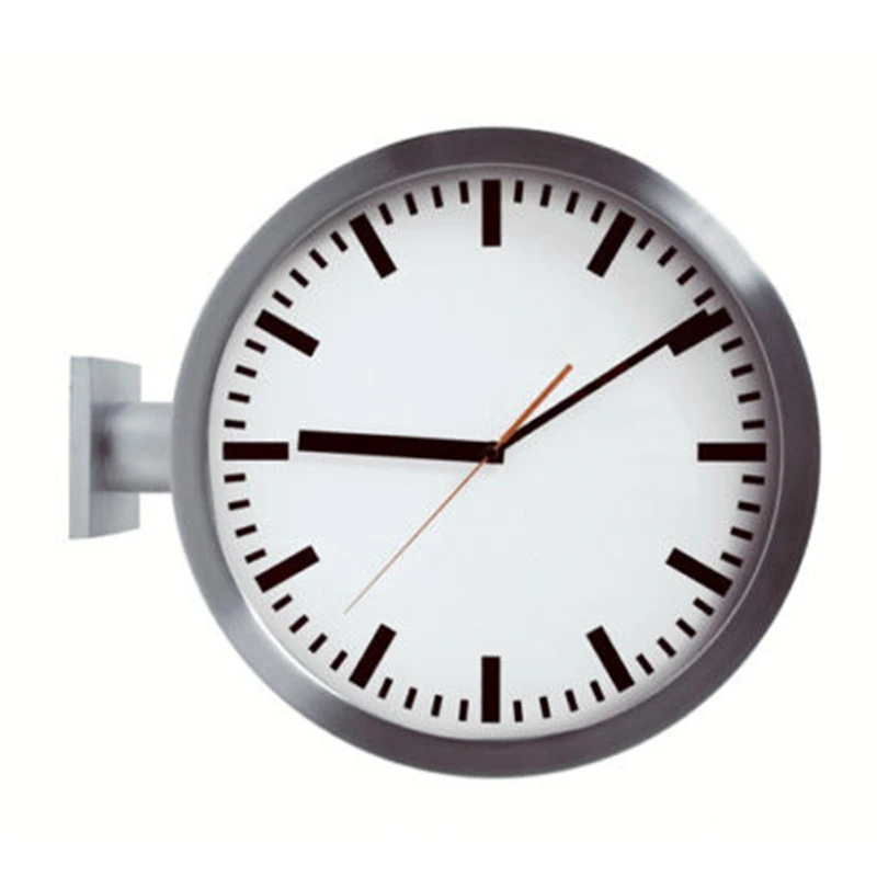 

Large Metal Wall Clock Modern Design Home Decor Wall Watch Double Sided Office Mute Digital Clock Wall Kitchen Bedroom Clocks