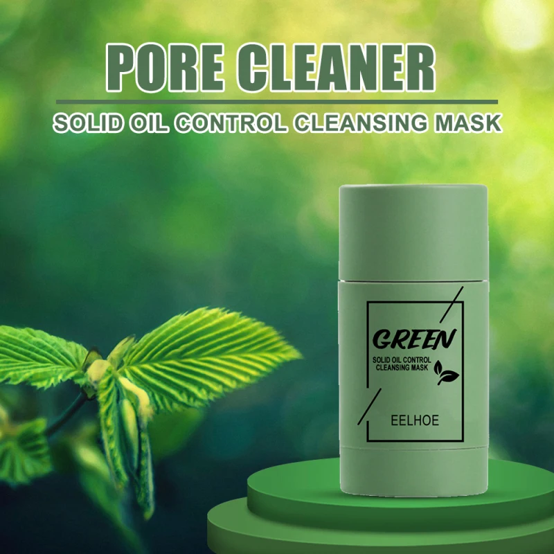 

Moisturizing Cleansing Green Tea Clay Stick Mask Acne Cleansing Skin Green Tea Eggplant Hydrating Whitening Care Face Mask TSLM2