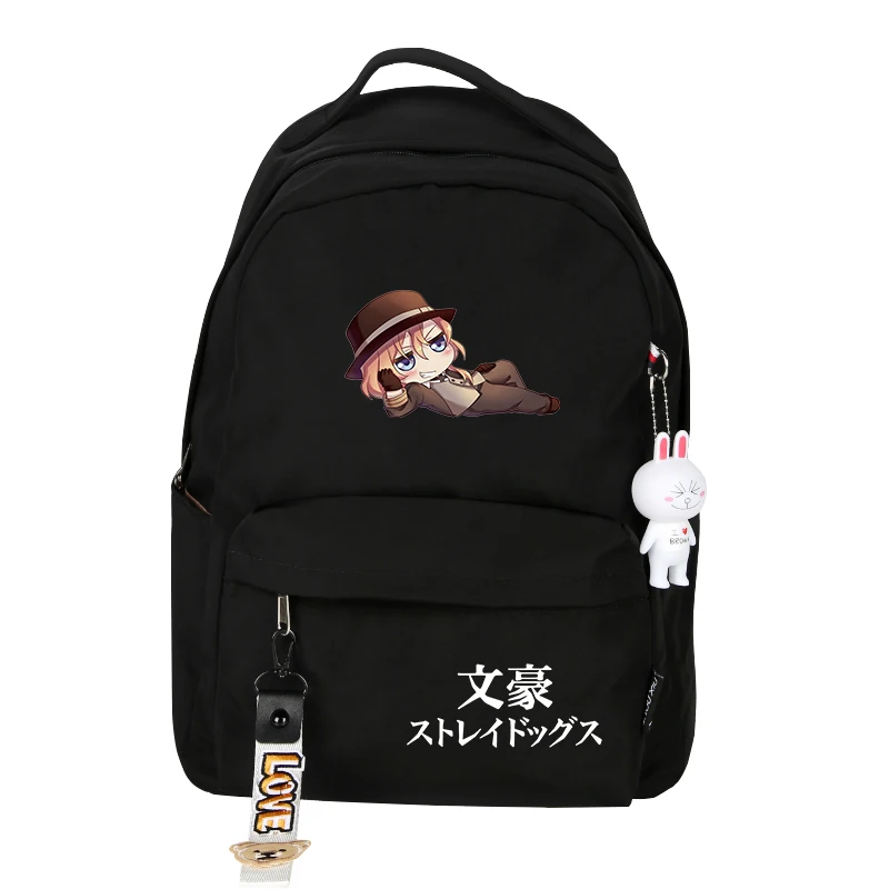 Маленький школьный ранец Bungo с рисунком бродячих собак розовая дорожная женская