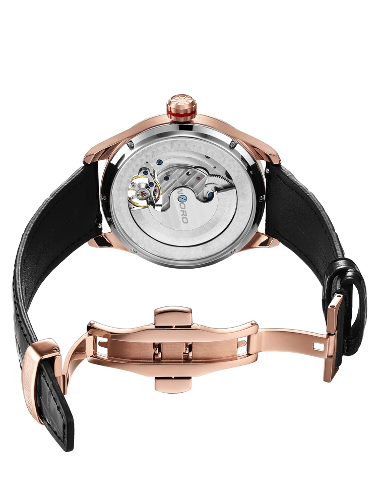 

HANBORO Men's Watch Fully Automatic Mechanical Hollowed Out Tourbillon Fashion Student Trend Top 10 Brand Men's Watch 2021