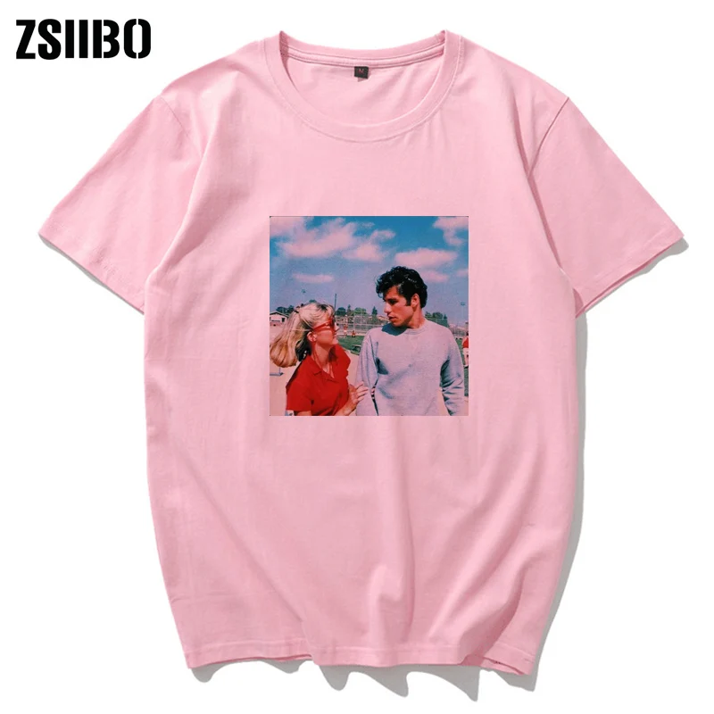 Женская Винтажная футболка в стиле ретро розовая Повседневная с принтом