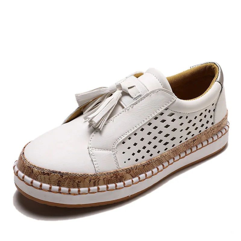 

Women PU Leather Sneakers Spring Autumn Female Shoes Platform Casual Flat Shoes Lady Wedge Heel Sneakersfg56