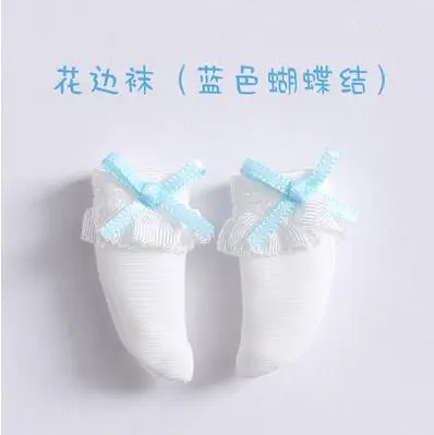 style 4 blue 1 пара мини милые кукольные носки с бантиком для OB11 1/12BJD, holala, Obitsu 11 кукольные короткие носки для кукольной обуви аксессуары для носков - Цвет: style 4 blue
