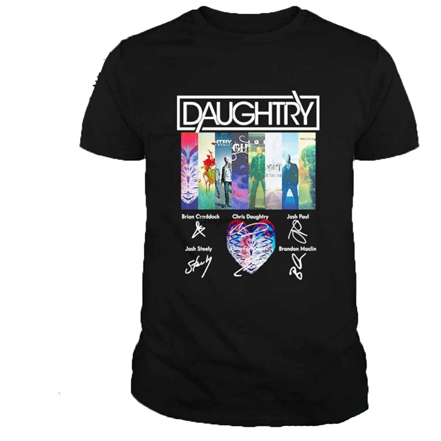 

Daughtry Rock Band All Members signatures Shirt Hoodie Tank top Sweater Long Sleeve for Men Women Black